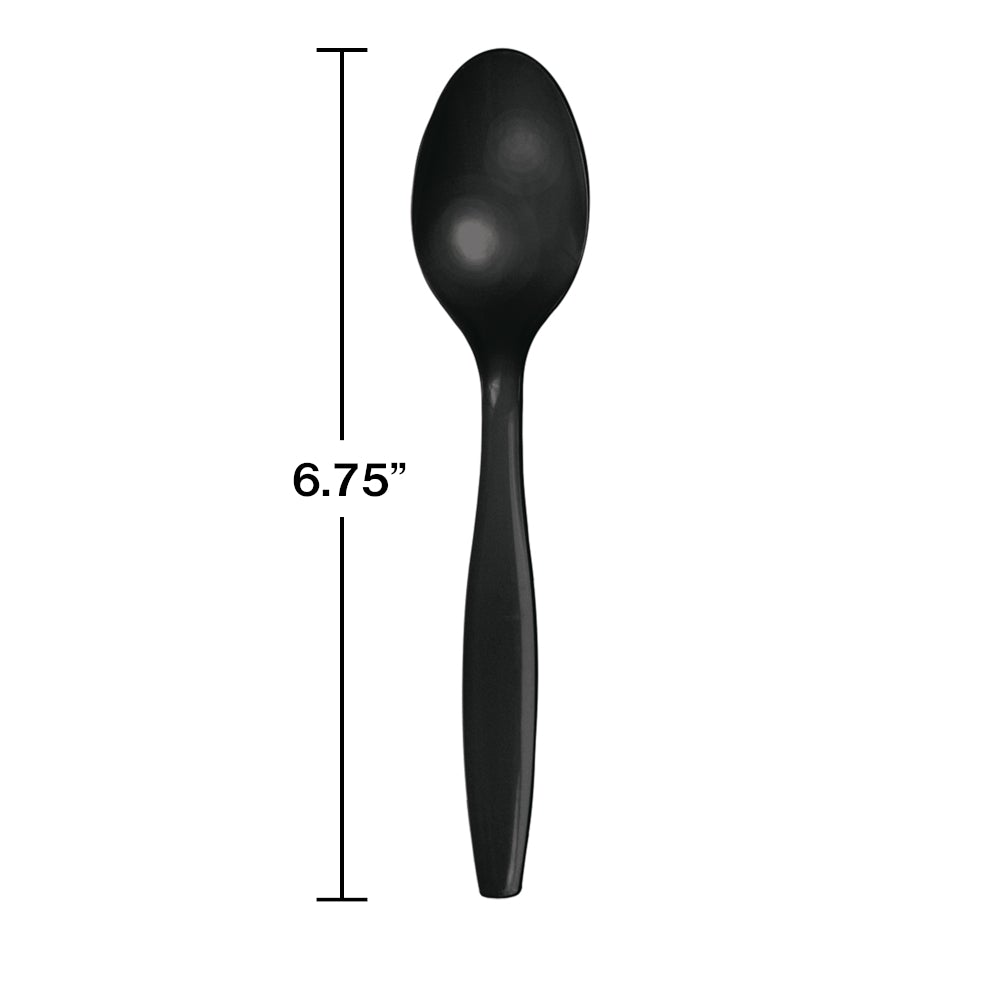 Black Velvet Premium Cutlery Plastic Spoons Pack Of 24
