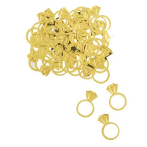 Large Gold Diamond Ring Foil Confetti