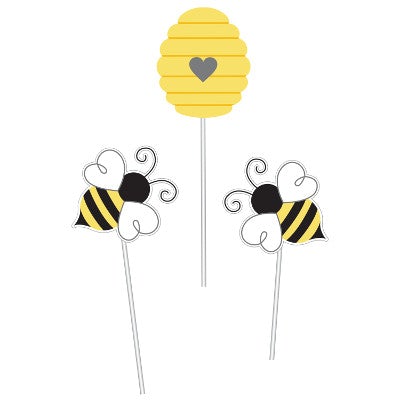 bee/ centerpieces stick/bee decorations/confetti/baby shower /bee