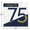 Navy Blue & Gold Milestone  Milestone Dinner Napkins  (16 counts)