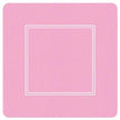 Classic Pink Square Sturdy Dessert Plates ( 8 counts)