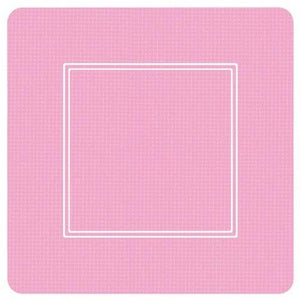 Classic Pink Square Sturdy Dessert Plates ( 8 counts)
