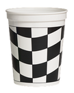 Black & White Checker Tumbler (1 count)