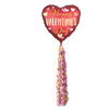 Happy Valentine's Day Lined With Gold 84″ Foil Balloon