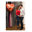 Happy Valentine's Day Lined With Gold 84″ Foil Balloon