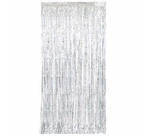 Unique 16839 Foil Fringe Door Curtain x 2 m-Iridescent Colour-1 Count (Pack of 1)