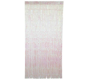 Unique 16839 Foil Fringe Door Curtain x 2 m-Iridescent Colour-1 Count (Pack of 1)