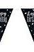 Dazzling Glitz Black & Silver Prismatic Happy Birthday Plastic Flag Banner (274cm) - Perfect for Party Decoration, Celebrations & More - 1 Pc