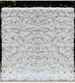 3D White Luxury Fabric Artificial Flower Wall Wedding Party Decor 8 feet width x 8 feet height