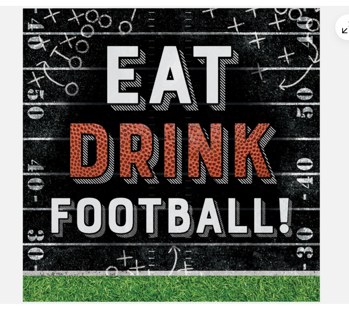 Football Kick Off Beverage Napkins Paper 16 Per Pack 5