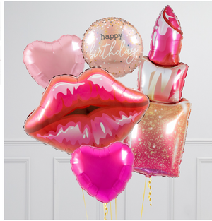 Lipstick Inflated Crazy Balloon Bunch