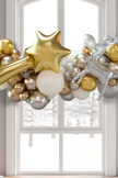 Christmas Party Foils Inflated Balloon Garland  6 feet