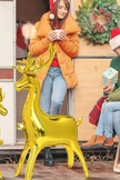 4 Pcs Christmas Foil Reindeer Balloons Christmas Party Balloons