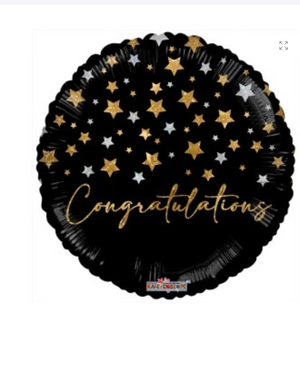 Congratulations Stars Holographic 18″  Foil Balloon