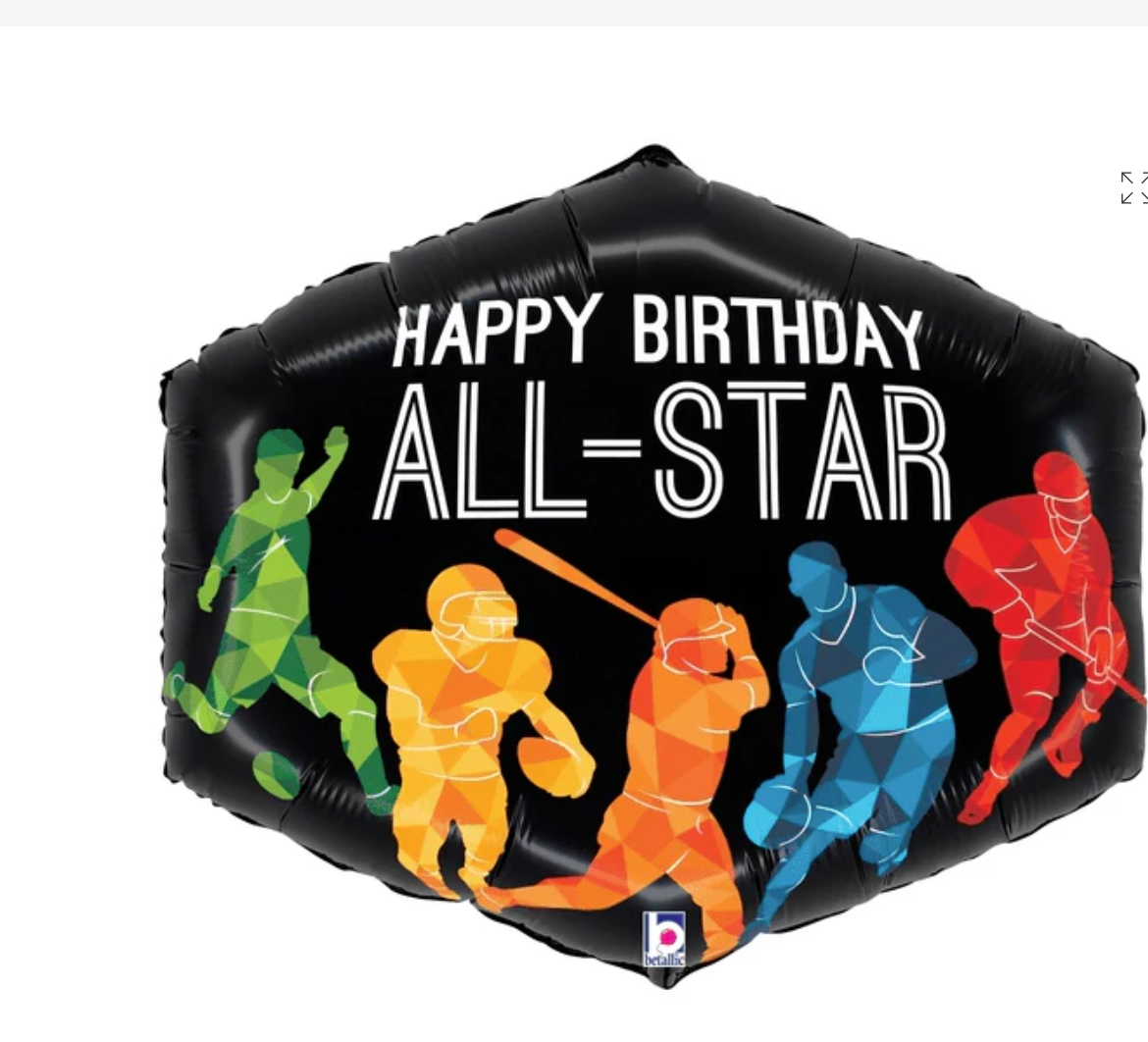 All-Star Sports Birthday 30″ Foil  Balloon