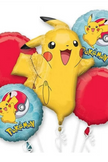 Pokemon Pikachu and Friends 5 Mylar Balloons Bouquet