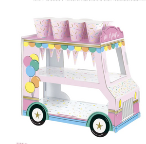 Rainbow Birthday Sweets Ice Cream Truck Dessert Stand with Ice Cream Wrappers