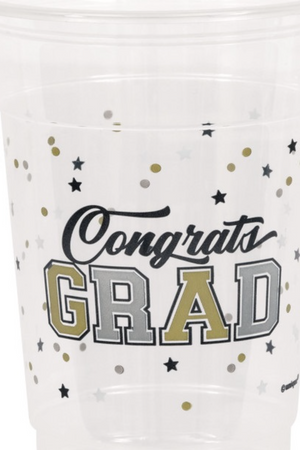 Starry Graduation 16oz Plastic Party Cups 8ct