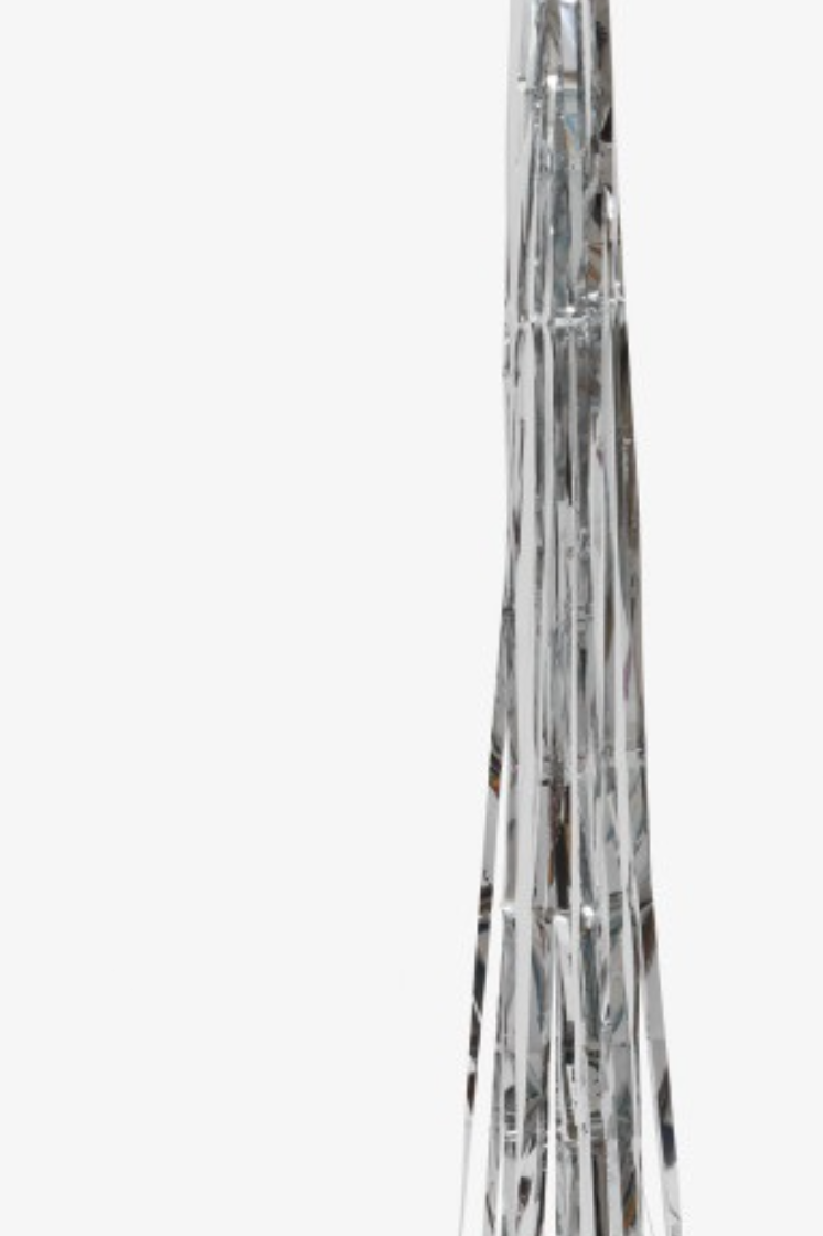 Silver Foil Tassel Balloon Tail 6 ft