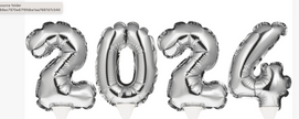 2024 Balloon Cake Topper Set