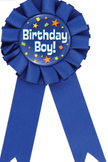 Medallion Award Ribbon Birthday Boy (1 count)