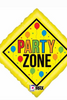 Party Zone Sign Foil Balloon