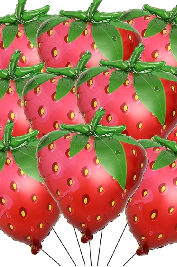 26 Inch Shape Strawberry Foil Balloon (1 count)