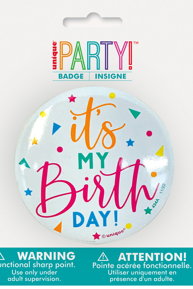 It's My Birthday Confetti Badge