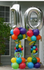 Crazy Balloon Tower with Number/Letter/Personalized Balloon  Topper