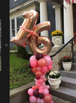 Crazy Balloon Tower with Number/Letter/Personalized Balloon  Topper