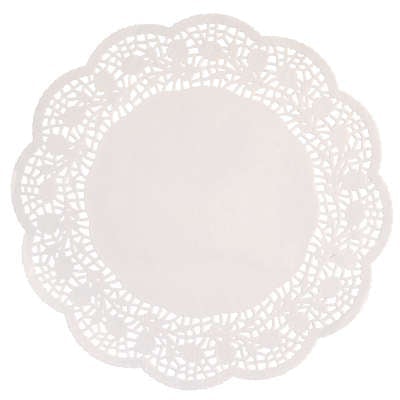 10.5" Round White Doilies (16 counts)