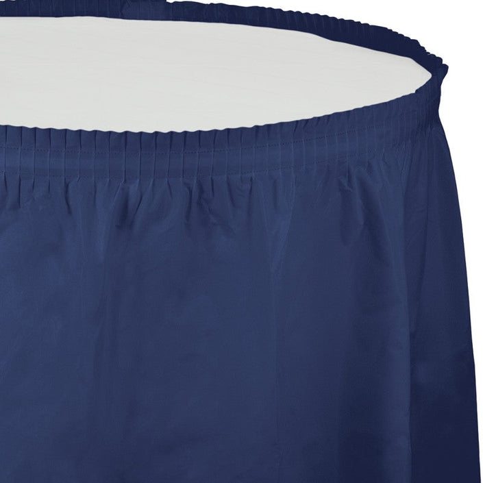 Navy Blue Tableskirt  ( 14 ft )