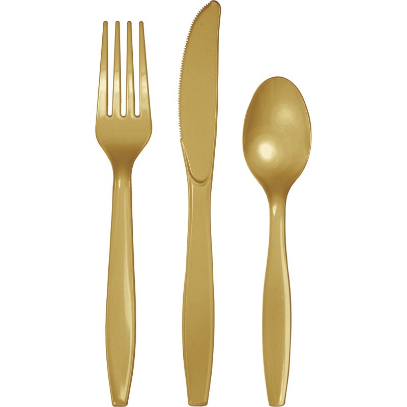 Glittering Gold Assorted Cutlery (24 counts)