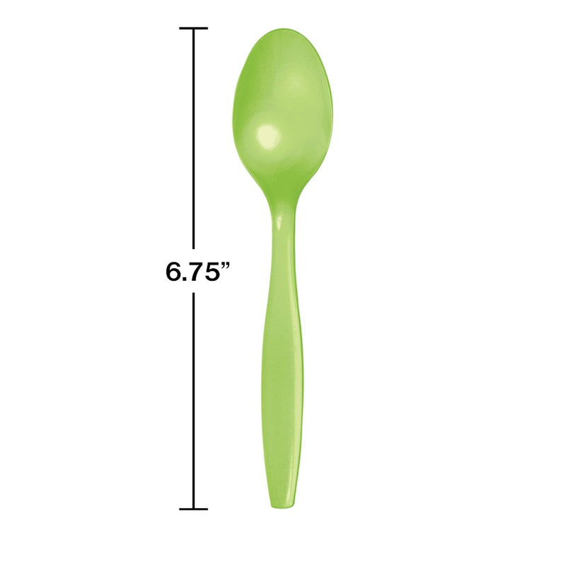 Fresh Lime Premium Cutlery Plastic Spoons Pack Of 24