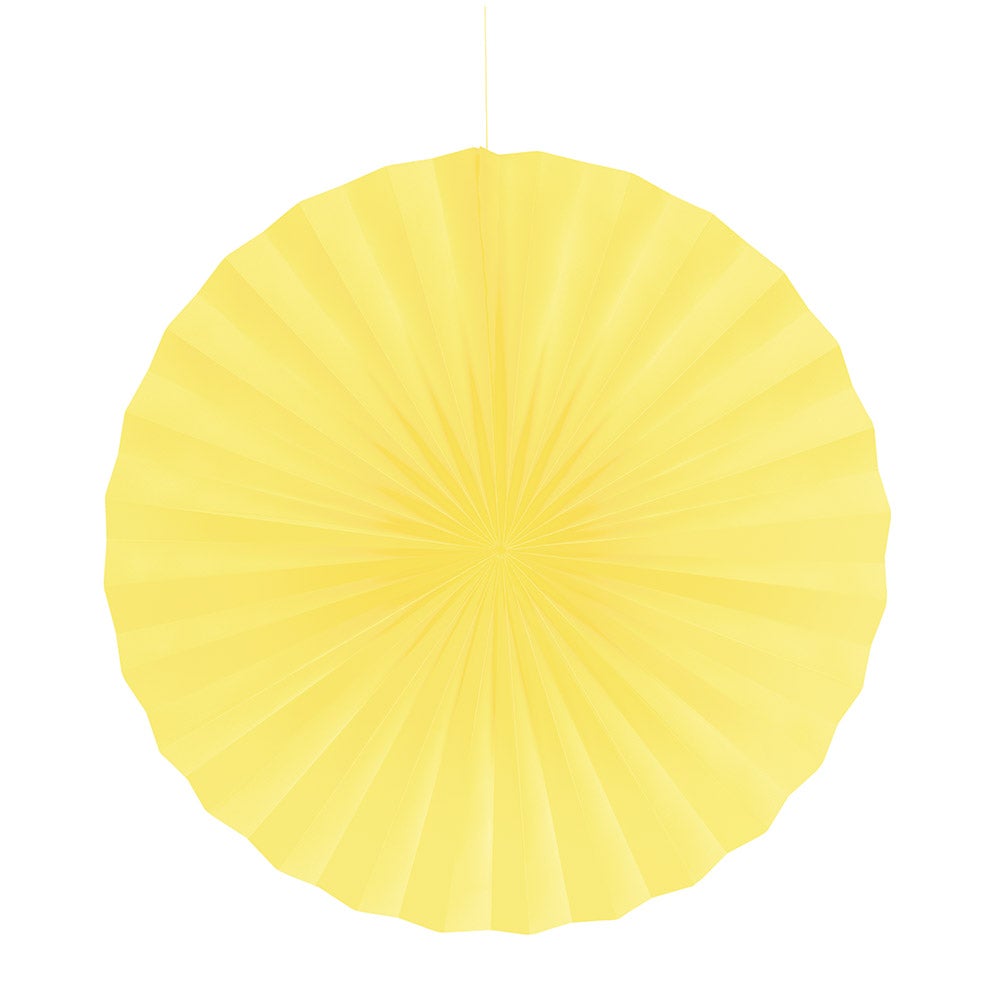 Yellow Mimosa Paper Fan