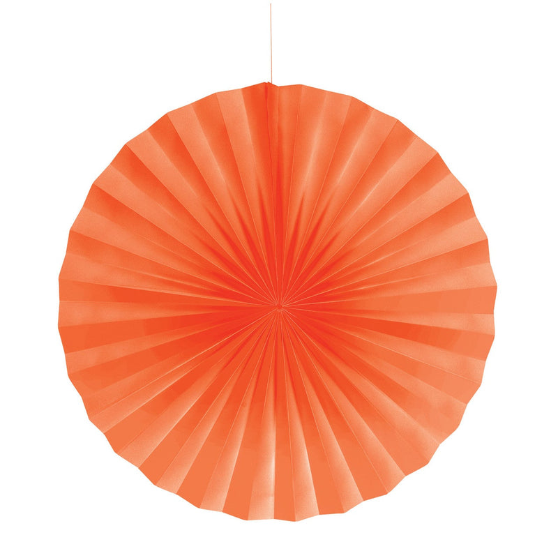 Sunkissed Orange Paper Fan