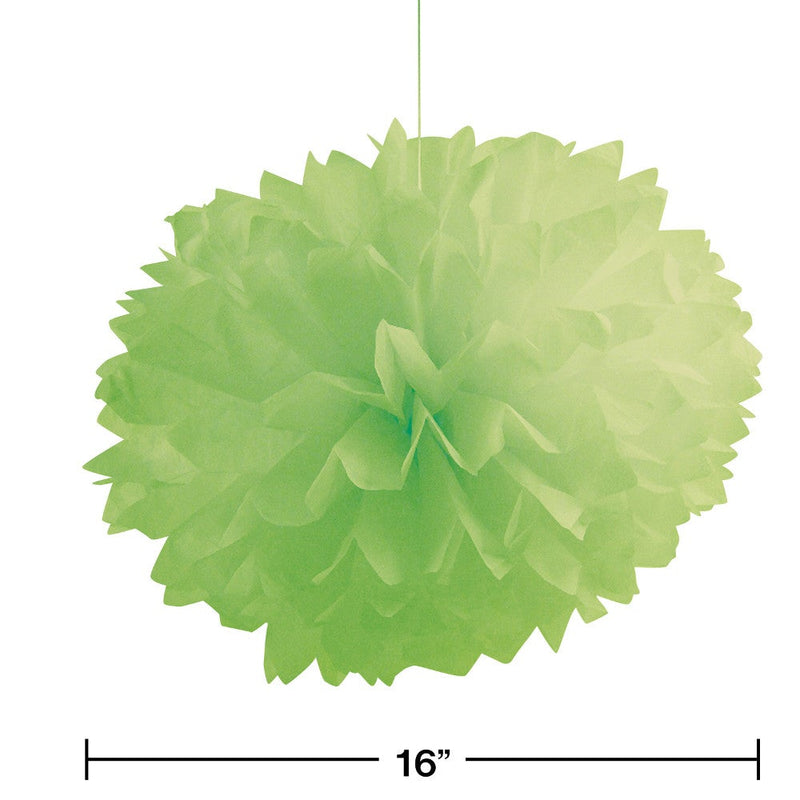16" Fresh Lime Fluffy Tissue Ball (3 counts)