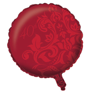 Ruby Anniversary Metallic Balloon