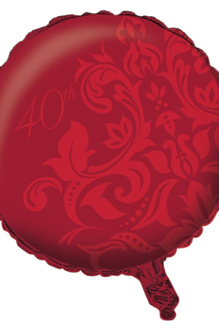 Ruby Anniversary Metallic Balloon