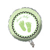 Sweet Baby Feet Metallic Balloon green