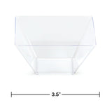 Transparent Plastic Square Bowl