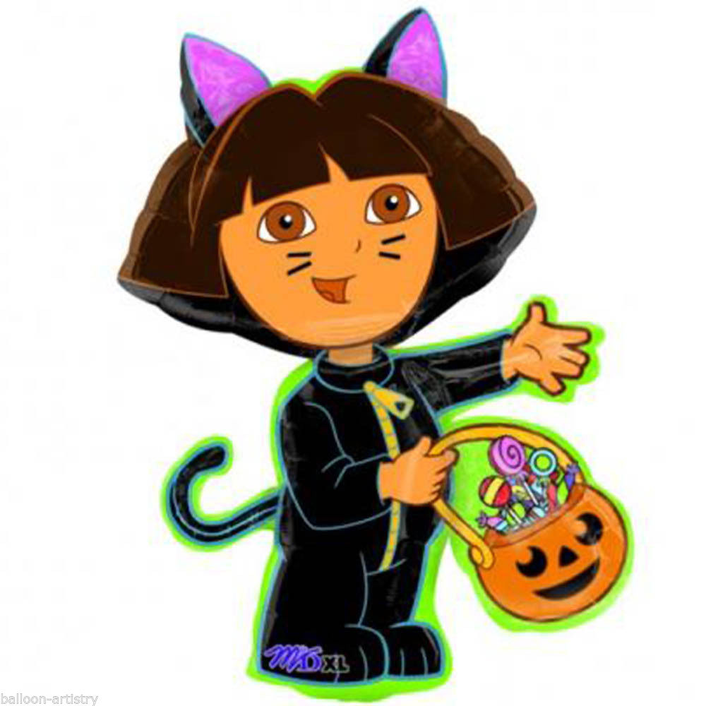 32in. Foil Dora the Explorer Halloween Cat Shape – Foil Balloon