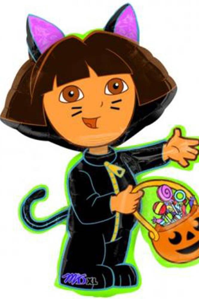 32in. Foil Dora the Explorer Halloween Cat Shape – Foil Balloon