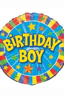 Birthday Boy Round Foil Balloon 18