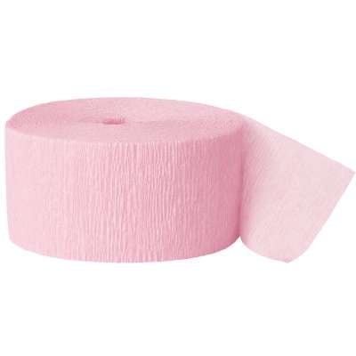 Crepe Paper Streamers, 81 ft, Hot Pink