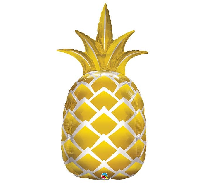 44" Golden Pineapple Shaped Balloon