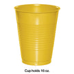 School Bus Yellow 16 oz Plastic Cups