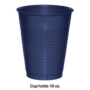Navy Blue 16 oz Plastic Cups