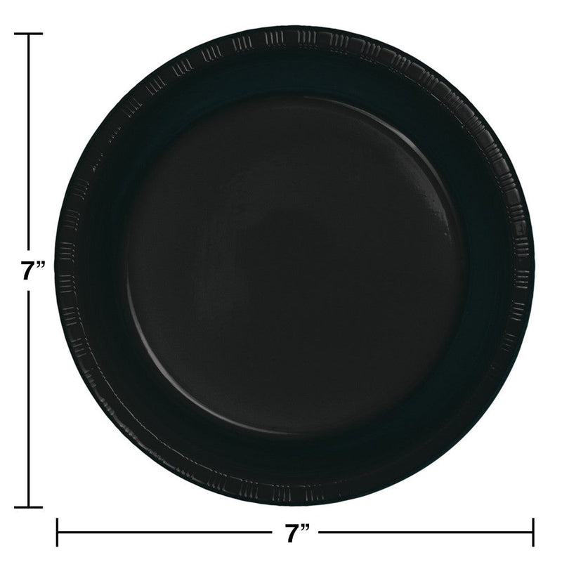 Black Velvet Plastic 7" Lunch Plates