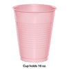 Classic Pink 16 oz Plastic Cups